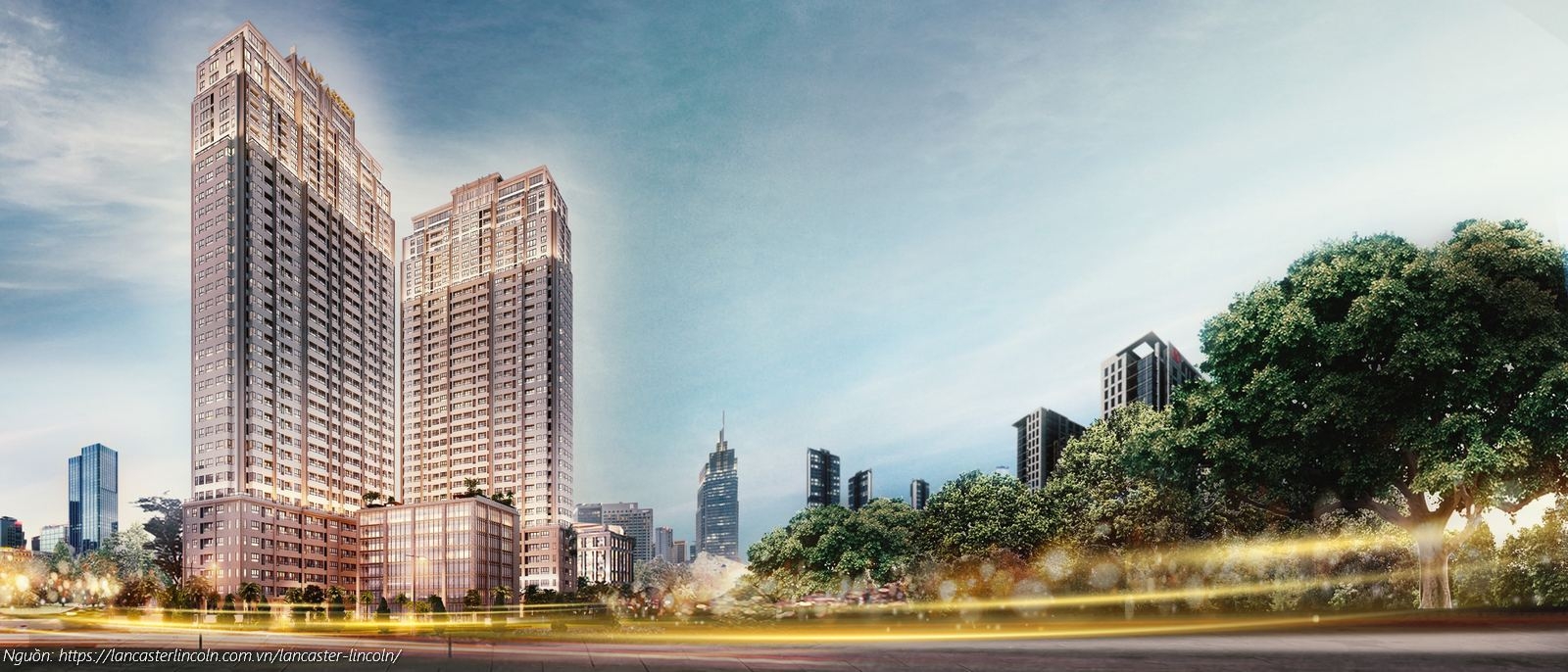 Phối cảnh tổng thể dự án căn hộ chung cư Lancaster Lincoln Quận 4, đường Nguyễn Tất Thành