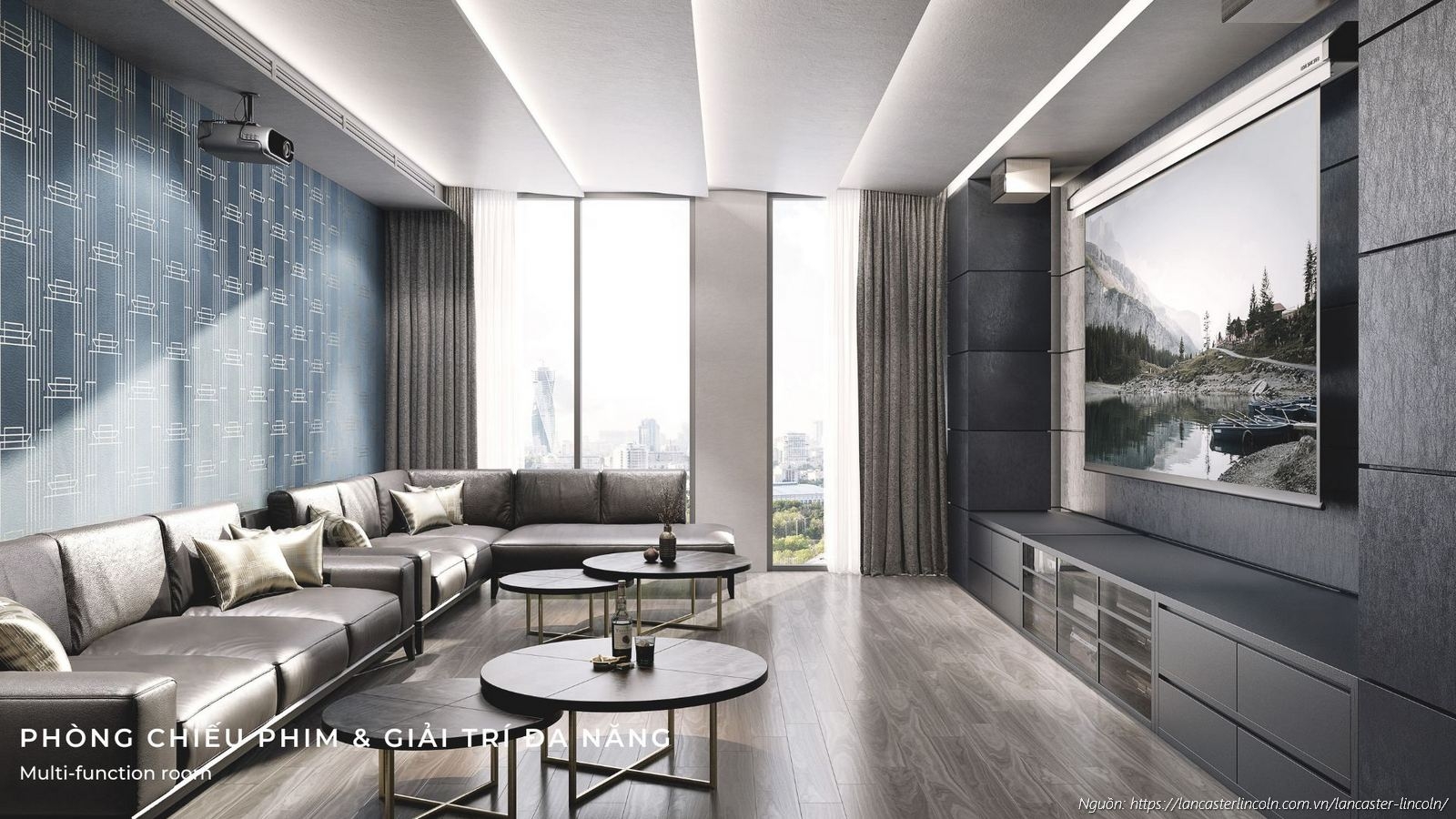 Phòng chiếu phim và giải trí đa năng - Tiện ích nội khu dự án Lancaster Lincoln Quận 4