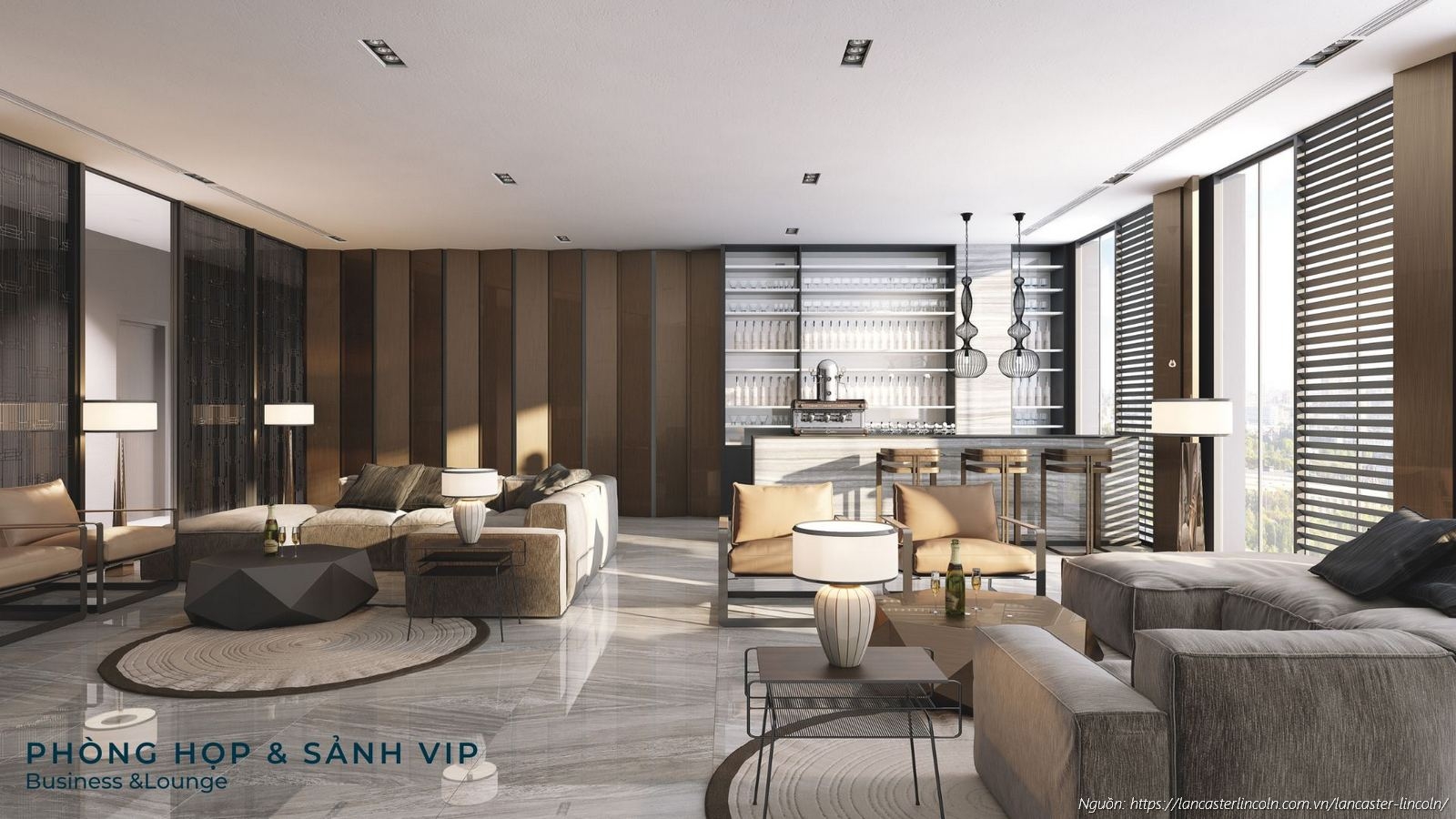 Phòng họp và Sảnh VIP (Business Lounge) - Tiện ích nội khu dự án Lancaster Lincoln Quận 4