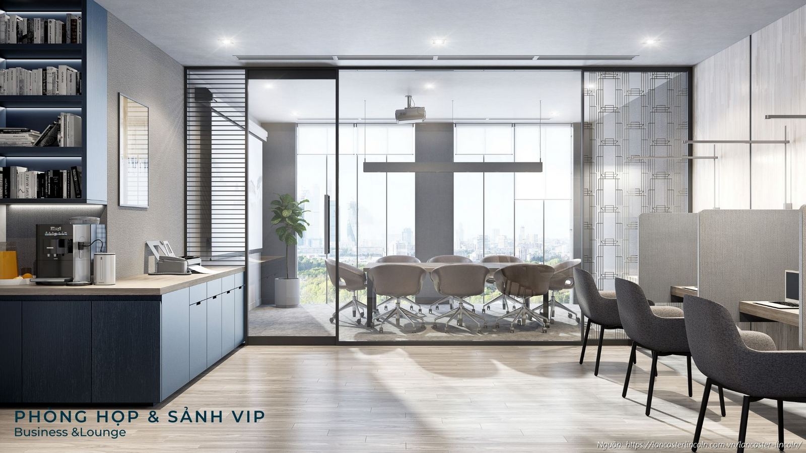 Phòng họp và Sảnh VIP (Business Lounge) - Tiện ích nội khu dự án Lancaster Lincoln Quận 4