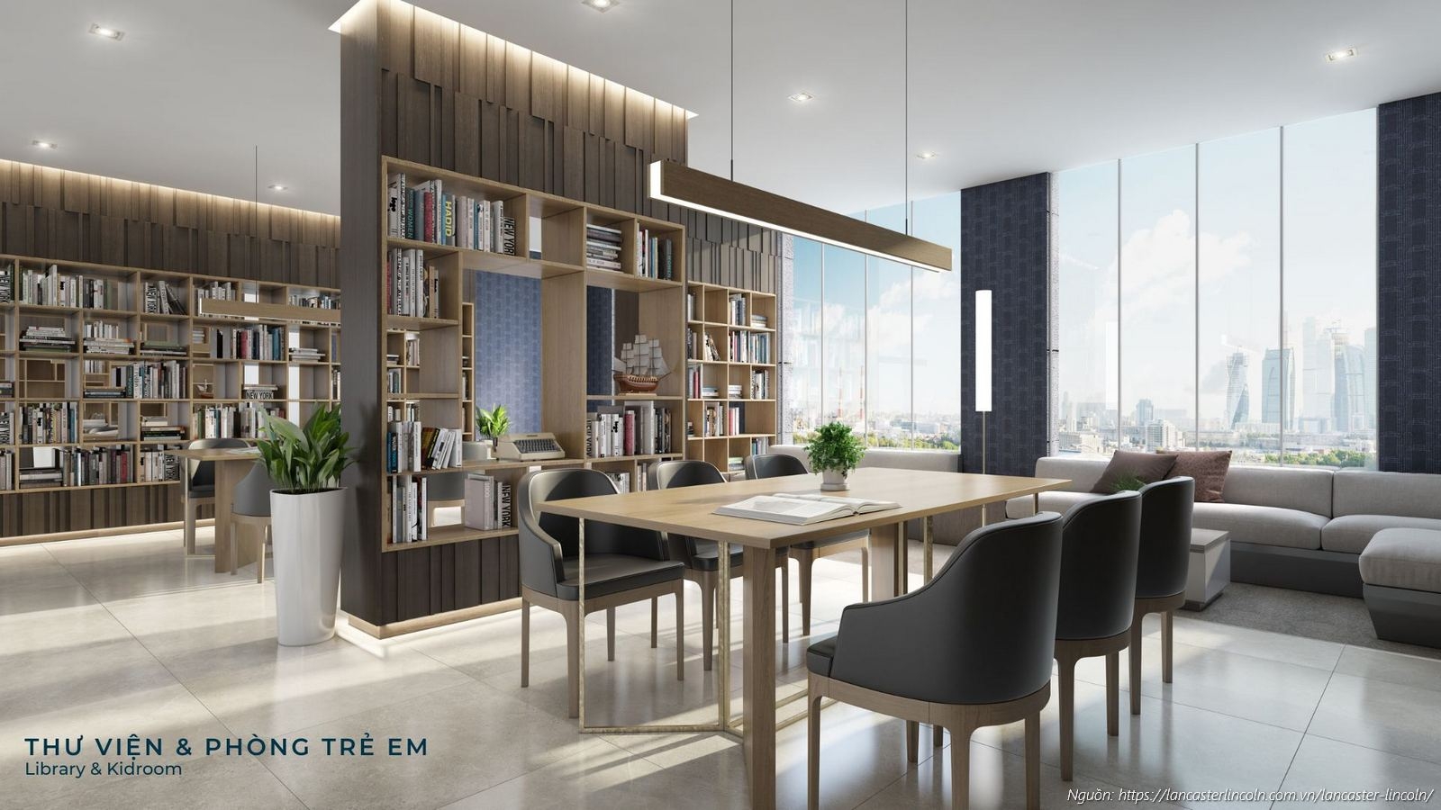 Thư viện và Phòng trẻ em - Tiện ích nội khu dự án Lancaster Lincoln Quận 4