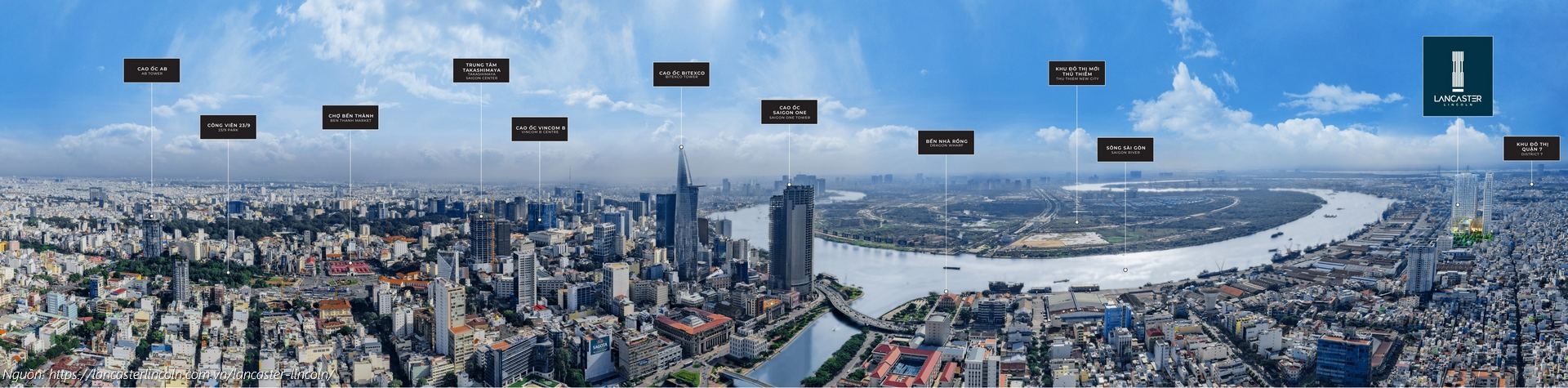 Vị trí bản đồ dự án căn hộ chung cư Lancaster Lincoln Quận 4, đường Nguyễn Tất Thành
