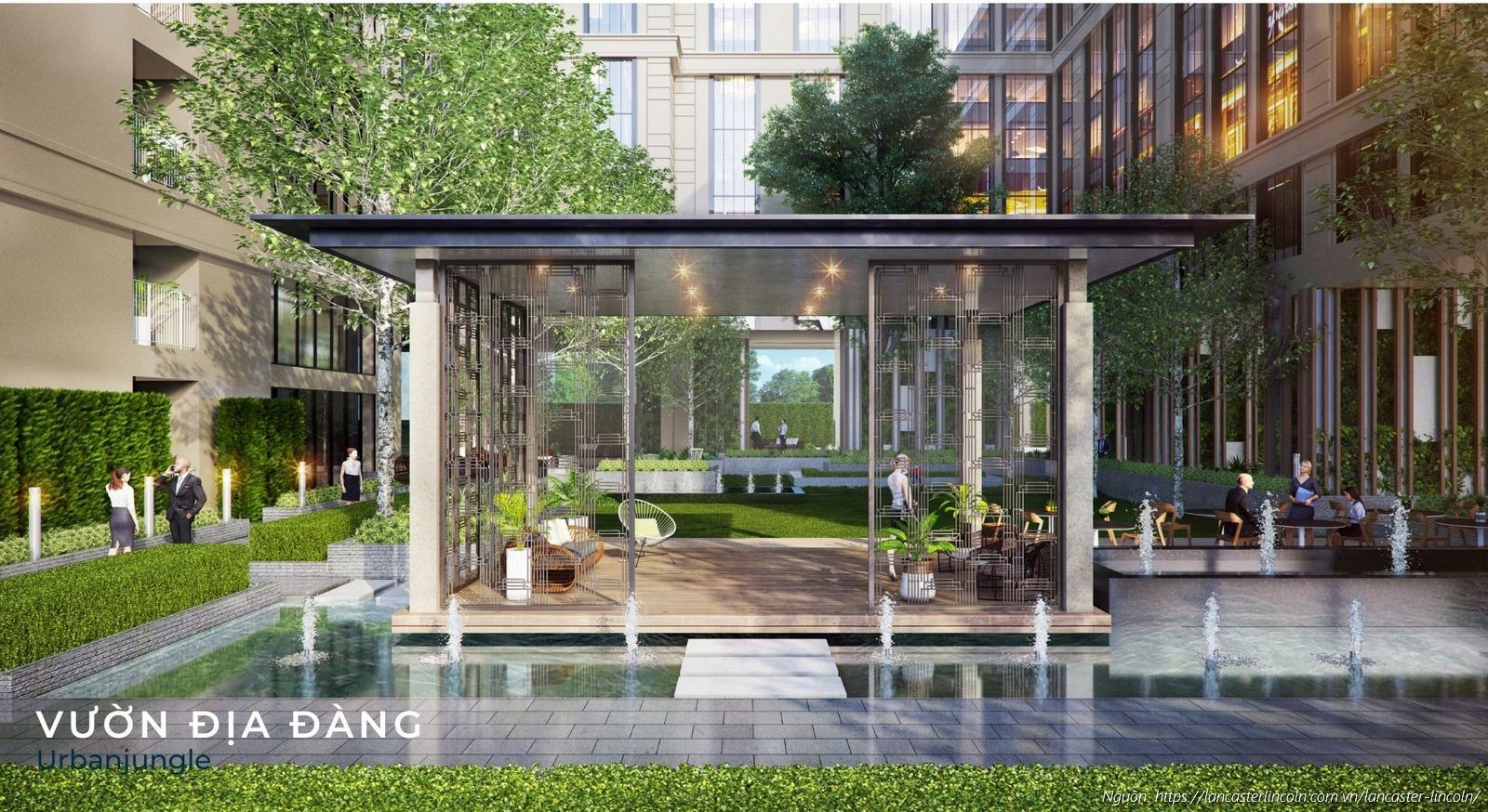 Vườn địa đàng (Urban Jungle 1000m²) - Tiện ích cảnh quan dự án Lancaster Lincoln Quận 4