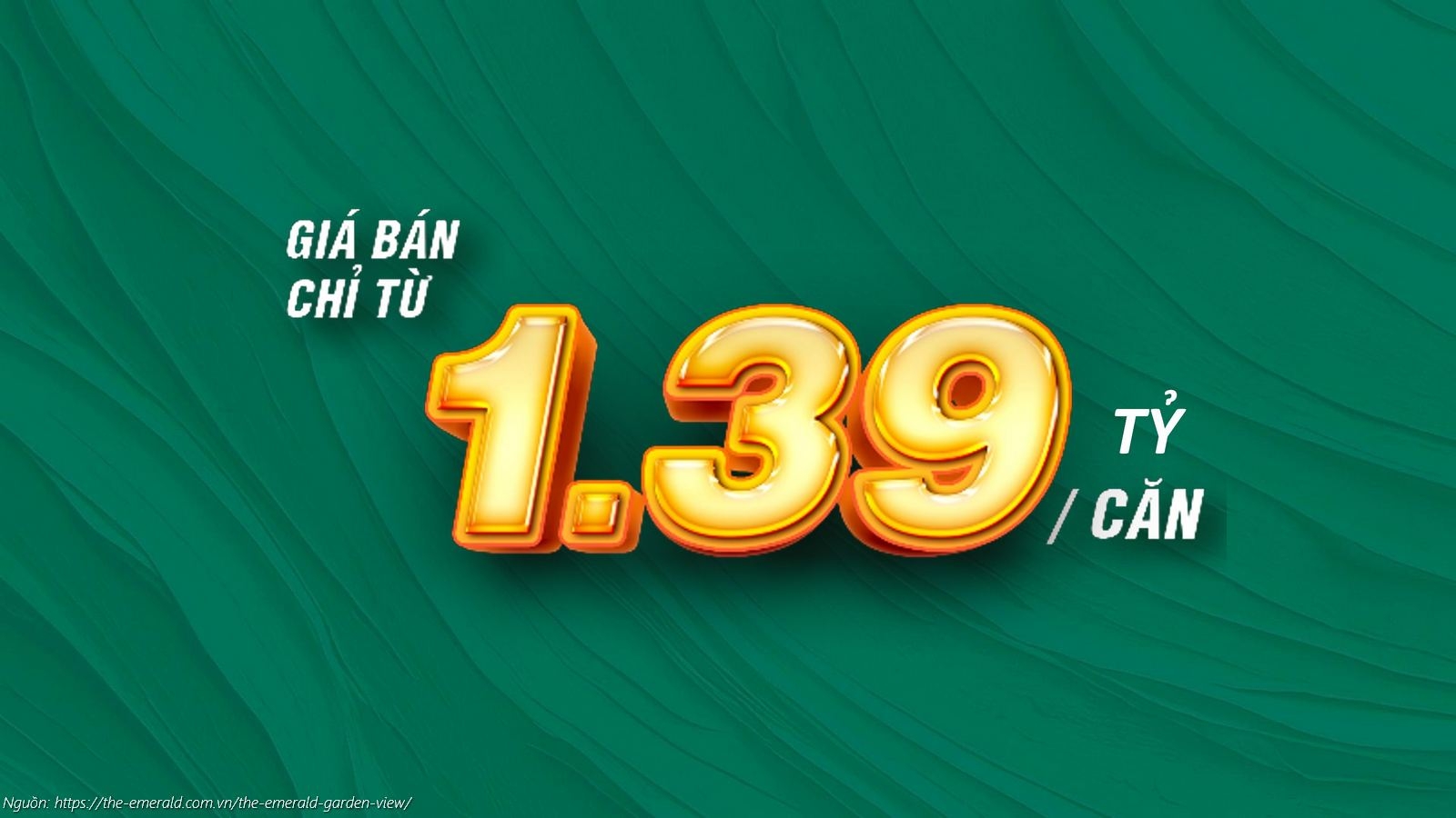 Bảng giá căn hộ The Emerald Garden View Bình Dương chỉ từ 1,39 tỷ/căn