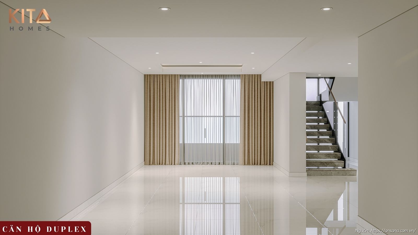 Nhà mẫu căn hộ Duplex thông tầng dự án Ansana By Kita Bình Tân mặt tiền Võ Văn Kiệt