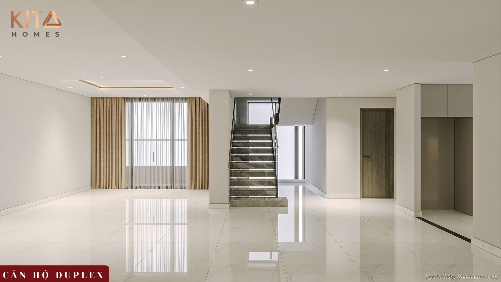 Nhà mẫu căn hộ Duplex thông tầng dự án Ansana By Kita Bình Tân mặt tiền Võ Văn Kiệt