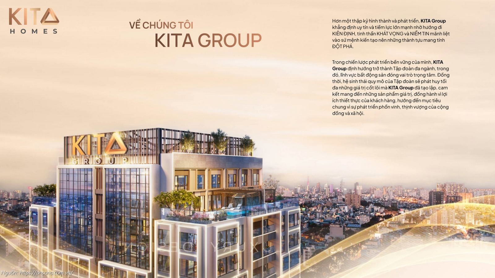 Thông tin năng lực Chủ đầu tư dự án căn hộ Ansana by Kita Bình Tân - Tập đoàn KITA Group