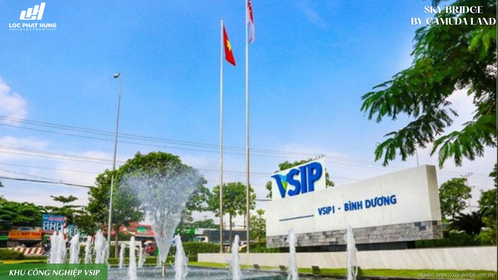 Tiện ích ngoại khu KCN VSIP 1 sầm uất cách dự án Sky Bridge chỉ vài phút di chuyển