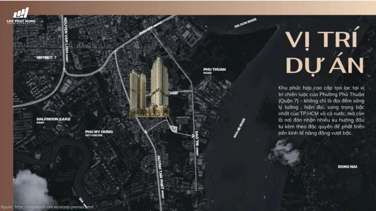 Vị trí dự án căn hộ chung cư Vlasta Premier Quận 7